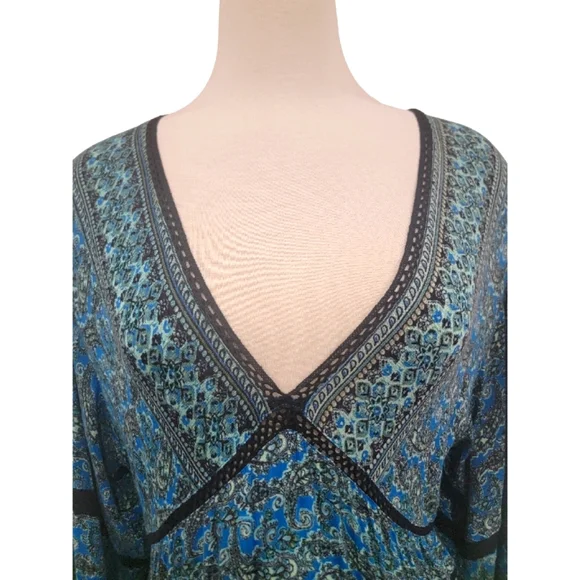 Free People Luna Scarf Print Tunic SZ S - Picture 4 of 10